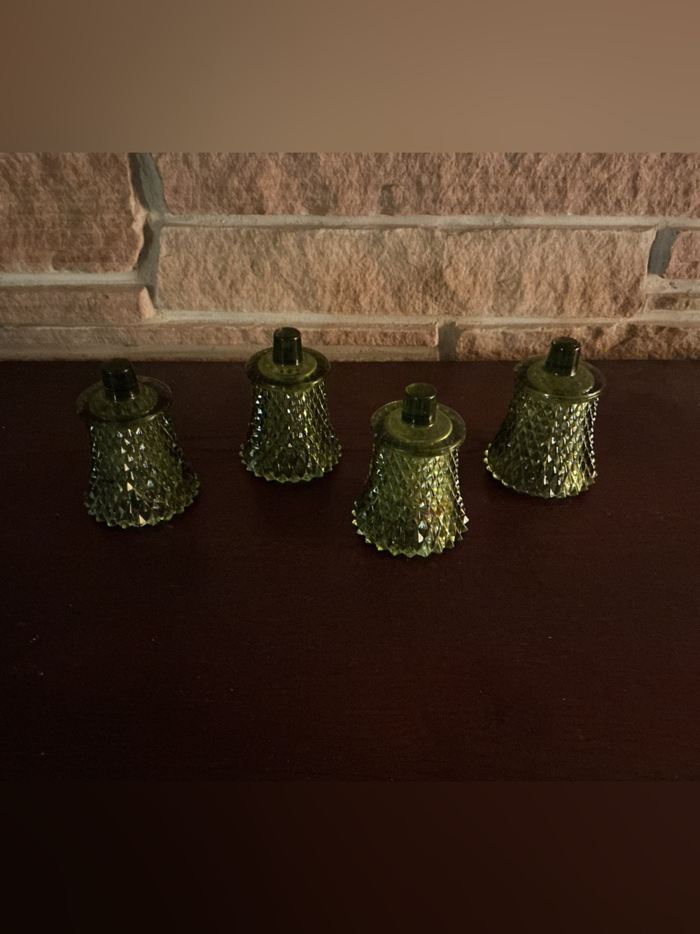 Homco Green Textured Glass Lantern Shades /votive cups.       
*Price per item